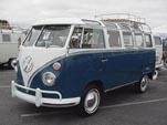 Restored Volkswagen 21-Window samba bus With westy roof rack