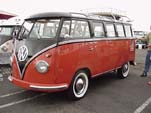 VW Samba Bus in Chestnut Brown over Sealing Wax Red
