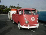 VW Type II Crew Cab Pickup Truck in factory L456 - Ruby Red