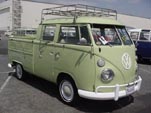 Sharp VW Double Cab Pickup Has a Full Bus Roof Rack and Rare Jade Green (#L349) Paint Job