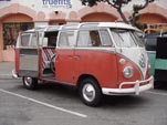 Vintage Volkswagen 21-window deluxe samba bus
