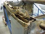 The underside of this 1954 VW Cabriolet is very rusty
