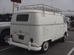 1963 VW panel van with a large roof rack