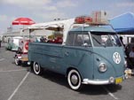Early Volkswagen Single Cab Pickup with Pressed Bumper and Whitewall Tires