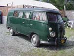 Old rusty Volkswagen camper bus