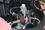 Photo shows the restored and detailed engine in the 1954 Volkswagen convertible