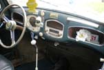 Interior photo of 1951 Volkswagen split window bug with telefunken radio
